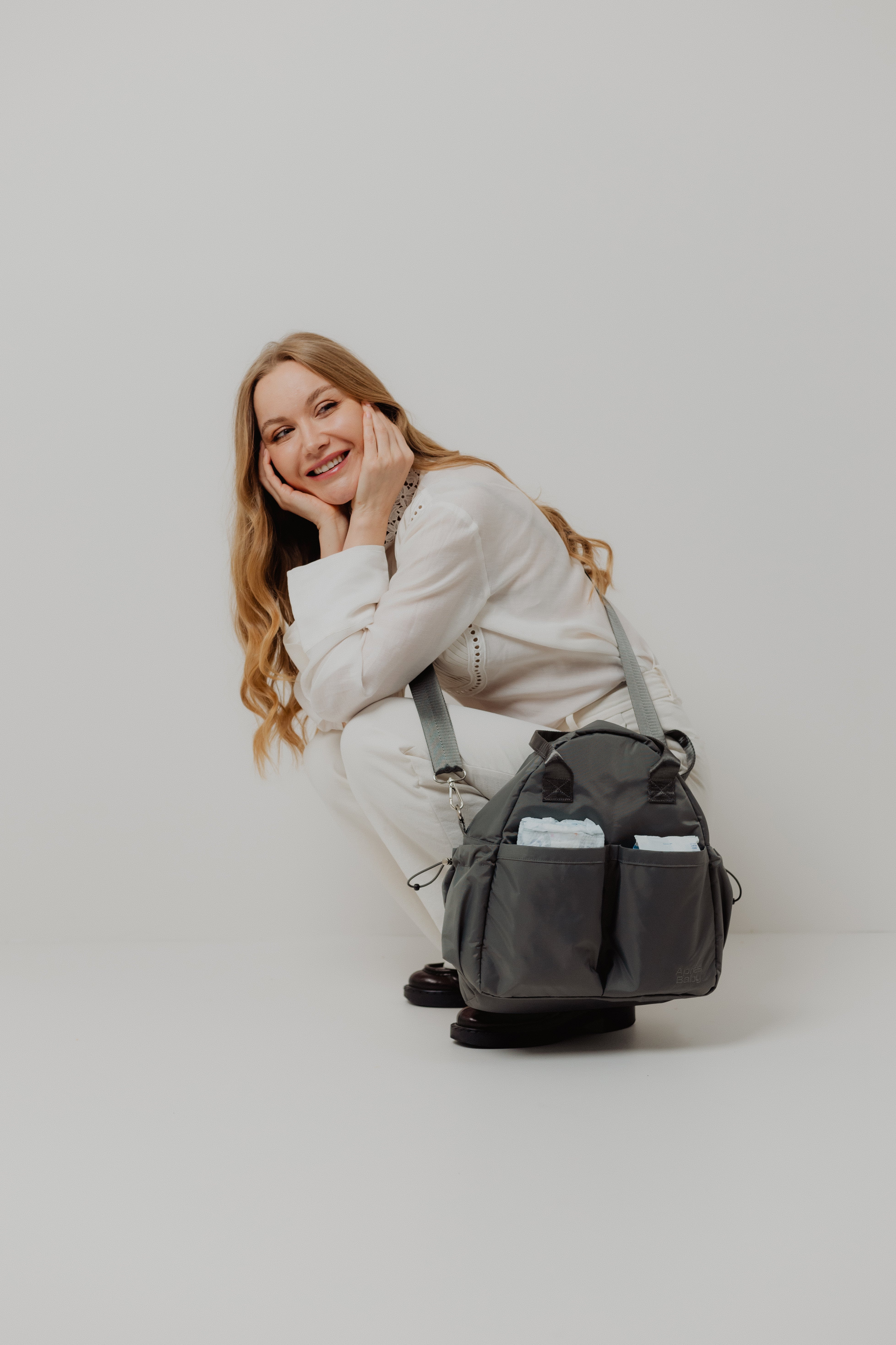 Essential Parent Bag in Gray | Minimalist Diaper Bag | Kiplie