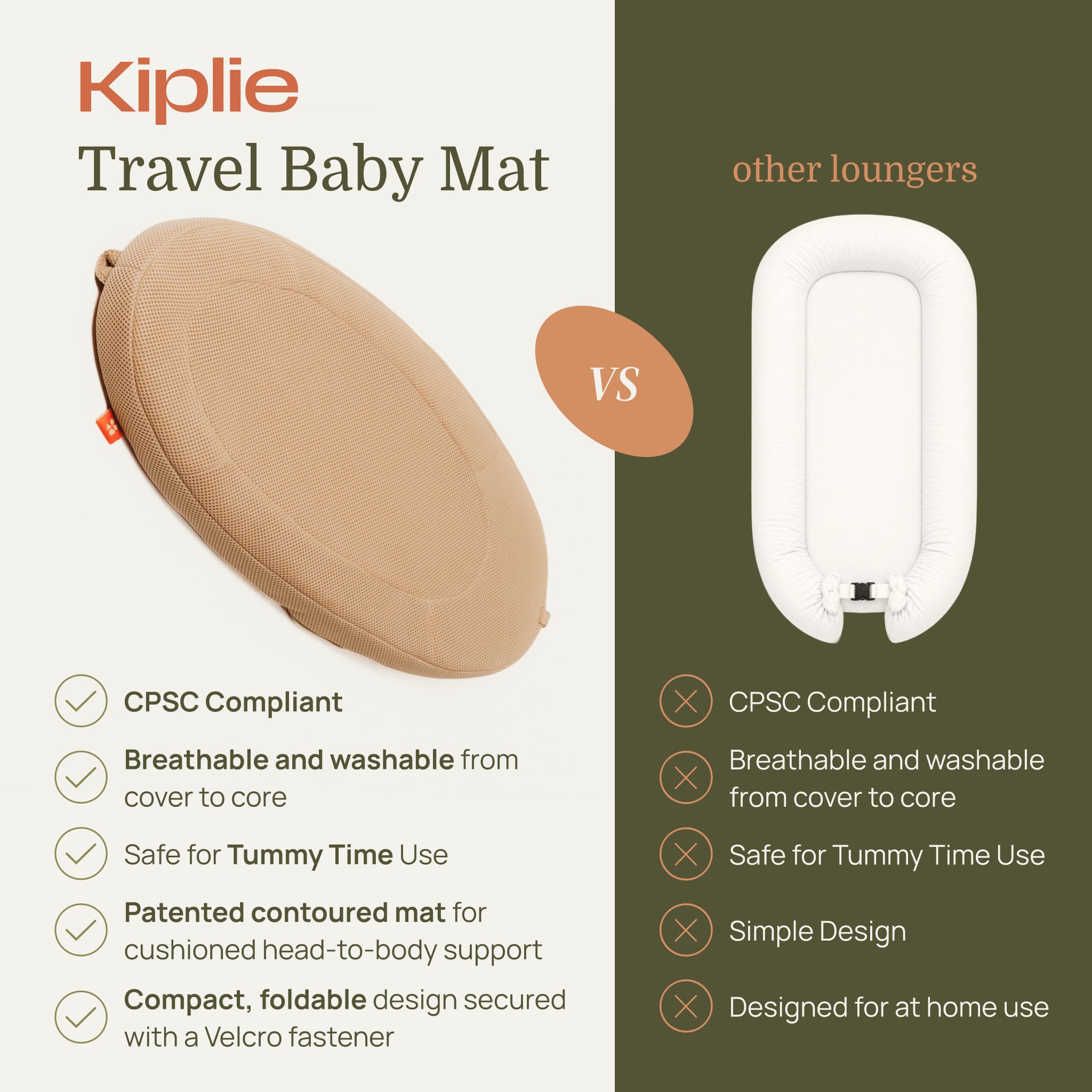 PRE-ORDER The Padded Travel Baby Mat (Sand)